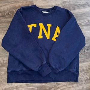 Blue and Yellow TNA crewneck (used-excellent condition)